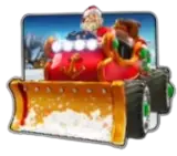 Gift-wrapped tackle box symbol with bow